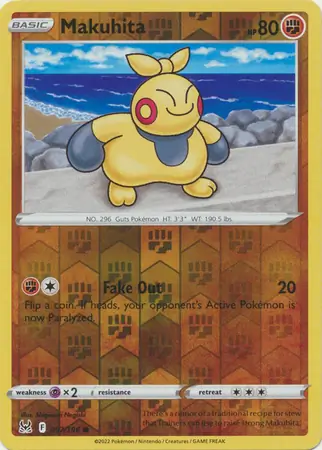 097/196 Makuhita LOR Common Reverse Holo