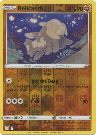 101/196 Relicanth LOR Uncommon Reverse Holo