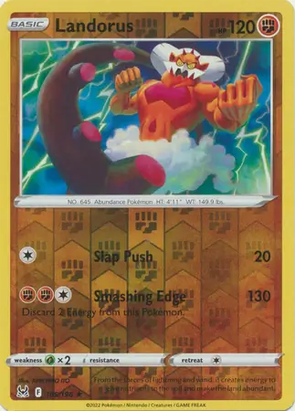 105/196 Landorus LOR Rare Reverse Holo