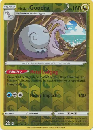134/196 Hisuian Goodra LOR Rare Holo Reverse Holo