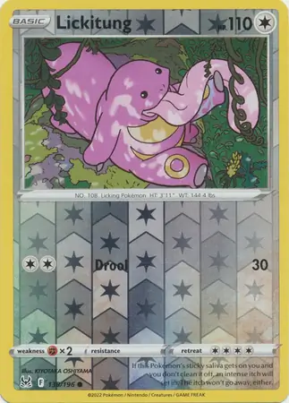 138/196 Lickitung LOR Common Reverse Holo