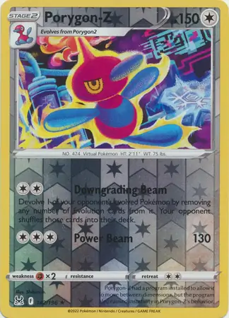 142/196 Porygon-Z LOR Rare Reverse Holo