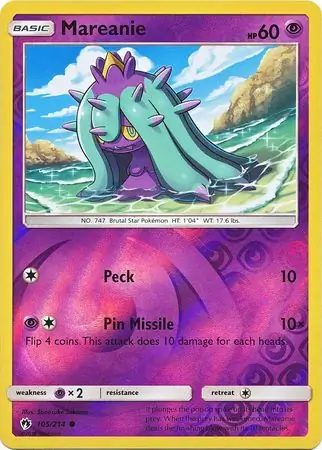 105/214 Mareanie LOT Common Reverse Holo