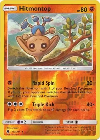 113/214 Hitmontop LOT Uncommon Reverse Holo
