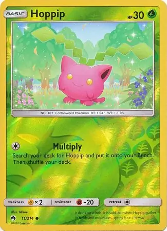 11/214 Hoppip LOT Common Reverse Holo
