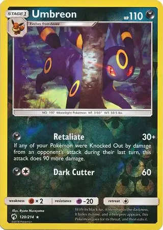 120/214 Umbreon LOT Rare Reverse Holo