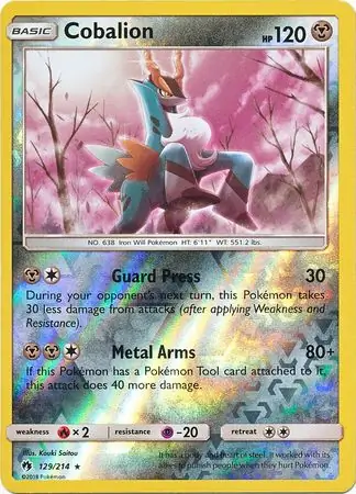 129/214 Cobalion LOT Rare Holo Reverse Holo
