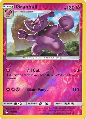 138/214 Granbull LOT Rare Reverse Holo