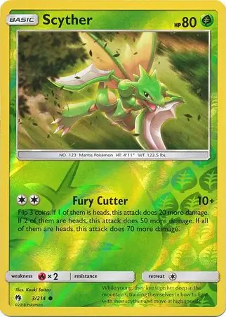 3/214 Scyther LOT Common Reverse Holo