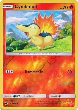 40/214 Cyndaquil LOT Common Reverse Holo