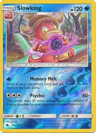 55/214 Slowking LOT Rare Reverse Holo