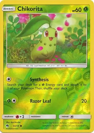 5/214 Chikorita LOT Common Reverse Holo