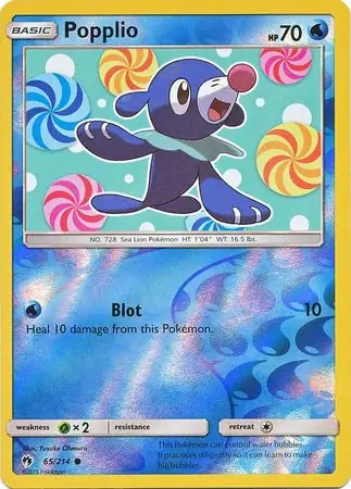 65/214 Popplio LOT Common Reverse Holo