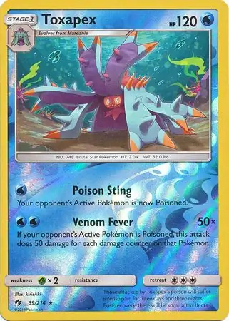 69/214 Toxapex LOT Rare Reverse Holo