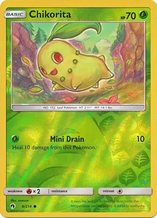 6/214 Chikorita LOT Common Reverse Holo