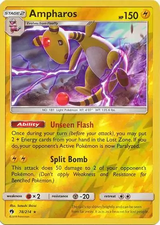 78/214 Ampharos LOT Rare Holo Reverse Holo