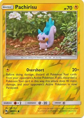 80/214 Pachirisu LOT Common Reverse Holo