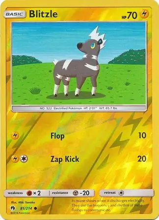 81/214 Blitzle LOT Common Reverse Holo