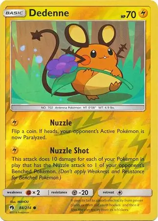 84/214 Dedenne LOT Common Reverse Holo