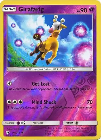 94/214 Girafarig LOT Uncommon Reverse Holo