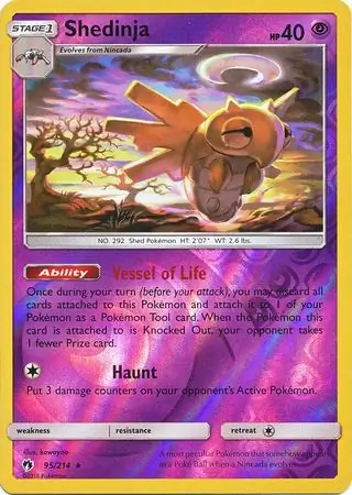 95/214 Shedinja LOT Rare Reverse Holo