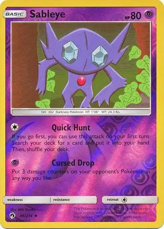 96/214 Sableye LOT Uncommon Reverse Holo