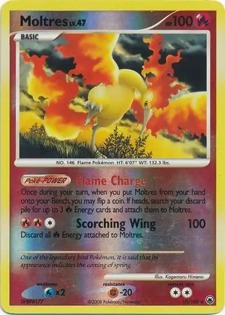 10/100 Moltres MD Rare Holo Reverse Holo