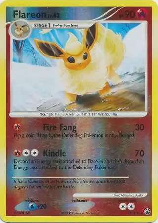 Flareon Majestic Dawn 19/100 Rare Reverse Holo