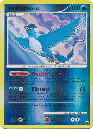 1/100 Articuno MD Rare Holo Reverse Holo