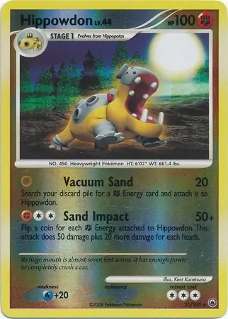 21/100 Hippowdon MD Rare Reverse Holo