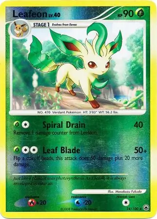 Leafeon Majestic Dawn 24/100 Rare Reverse Holo