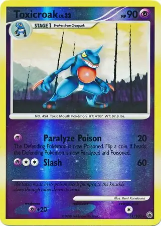 31/100 Toxicroak MD Rare Reverse Holo