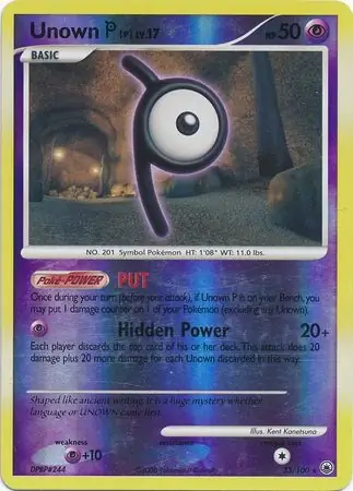 33/100 Unown P MD Rare Reverse Holo