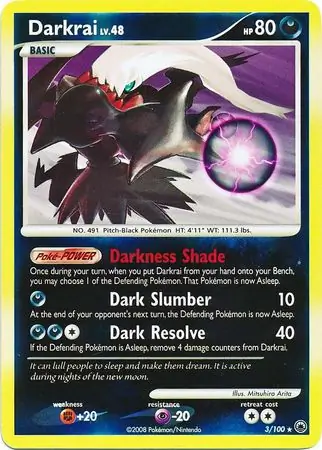 3/100 Darkrai MD Rare Holo Reverse Holo