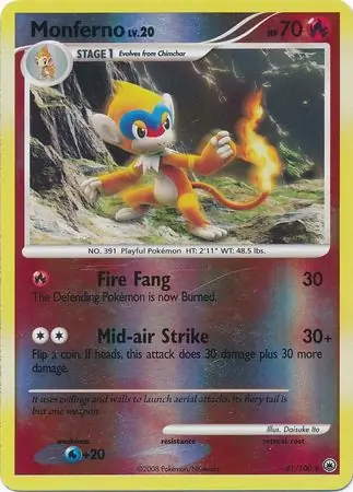 41/100 Monferno MD Uncommon Reverse Holo