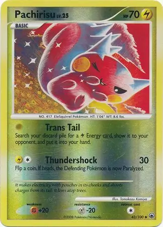 43/100 Pachirisu MD Uncommon Reverse Holo