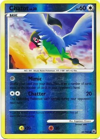 55/100 Chatot MD Common Reverse Holo