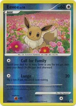 62/100 Eevee MD Common Reverse Holo