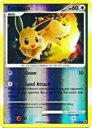 63/100 Eevee MD Common Reverse Holo