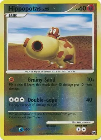 66/100 Hippopotas MD Common Reverse Holo
