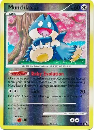 68/100 Munchlax MD Common Reverse Holo