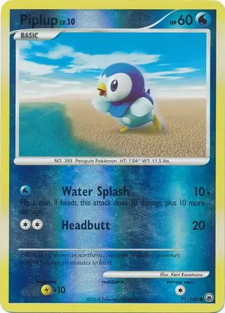 71/100 Piplup MD Common Reverse Holo