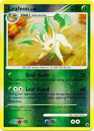 7/100 Leafeon MD Rare Holo Reverse Holo
