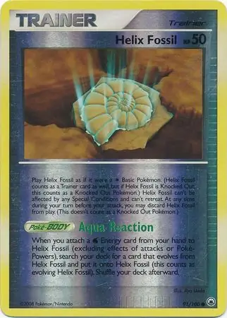 91/100 Helix Fossil MD Common Reverse Holo