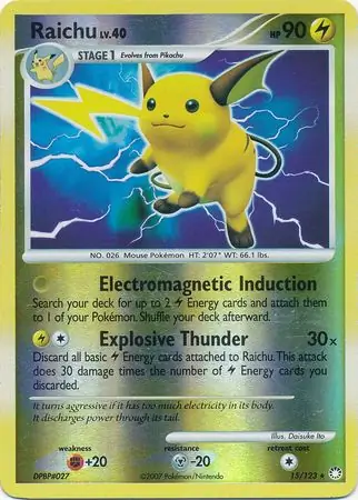 15/123 Raichu MT Rare Holo Reverse Holo
