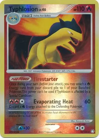 16/123 Typhlosion MT Rare Holo Reverse Holo