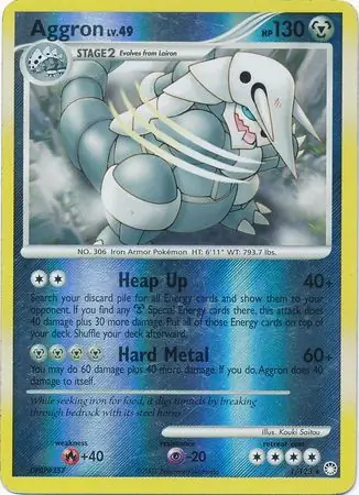 1/123 Aggron MT Rare Holo Reverse Holo
