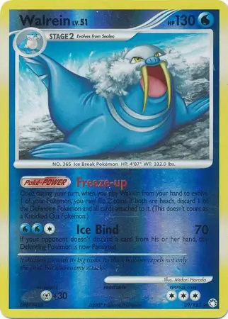 39/123 Walrein MT Rare Reverse Holo