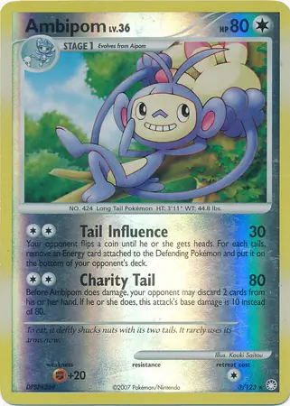 3/123 Ambipom MT Rare Holo Reverse Holo