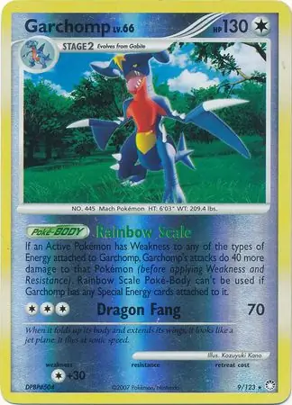 9/123 Garchomp MT Rare Holo Reverse Holo